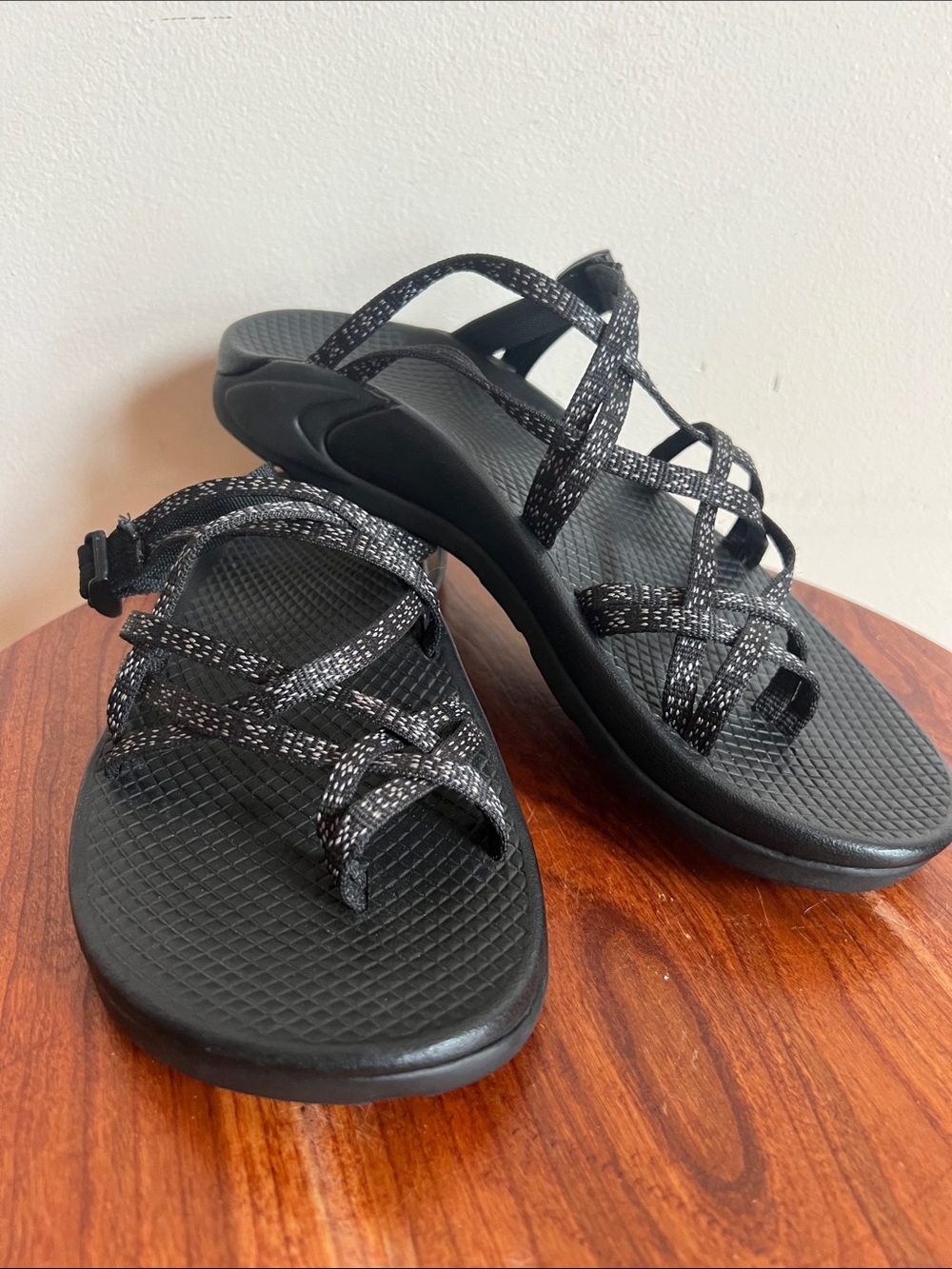 Chaco Black Strappy Walking Sandals